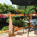 Premium Double Hook Hanging Planter Baskets – Black 3 Pack