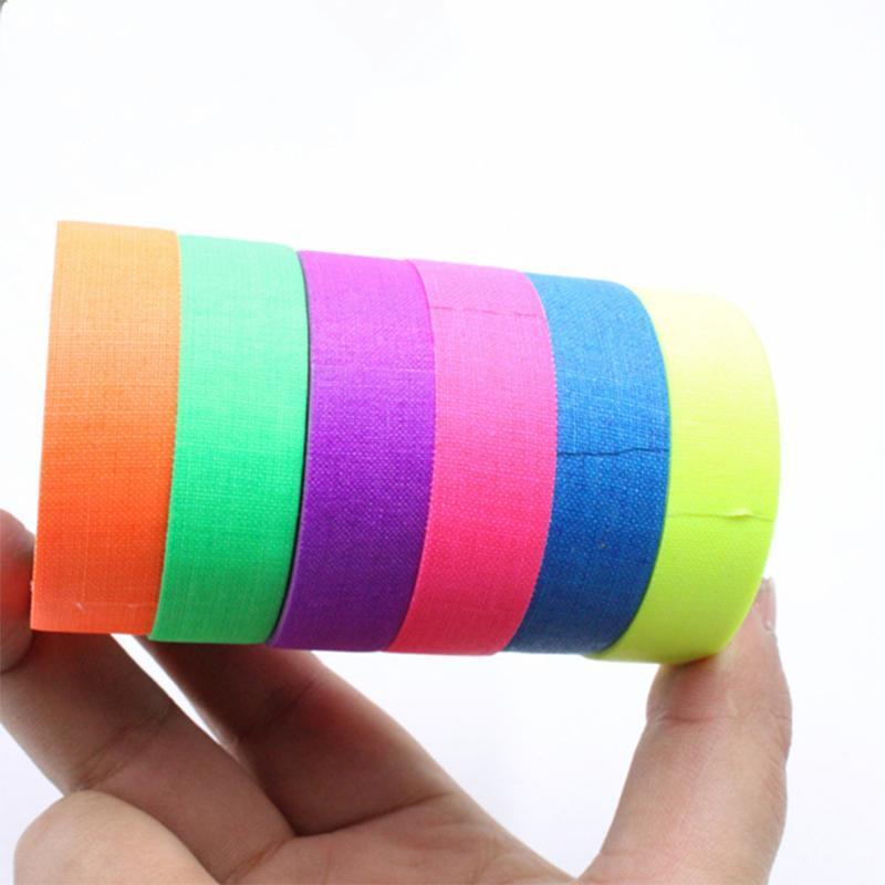 Premium UV Reactive Neon Tape Set with Removable Adhesive - 6 Rolls