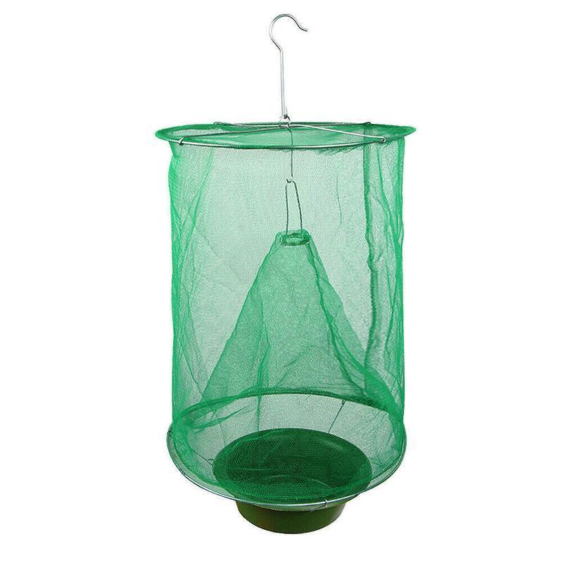 Premium Reusable Hanging Fly Trap Net Cages - 6pcs