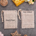 Premium 50pcs Cotton Linen Exfoliating Soap Saver Bags with Drawstring Closure