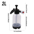 Premium 2L Handheld Car Wash Foam Sprayer – White with Adjustable Nozzle