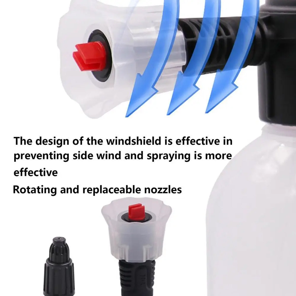 Premium 2L Handheld Car Wash Foam Sprayer – White with Adjustable Nozzle