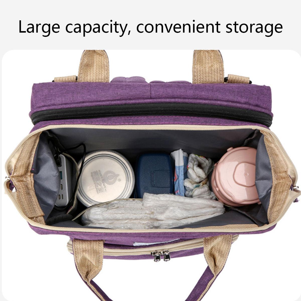 Foldable Travel Backpack with Portable Rest Mat - Grey