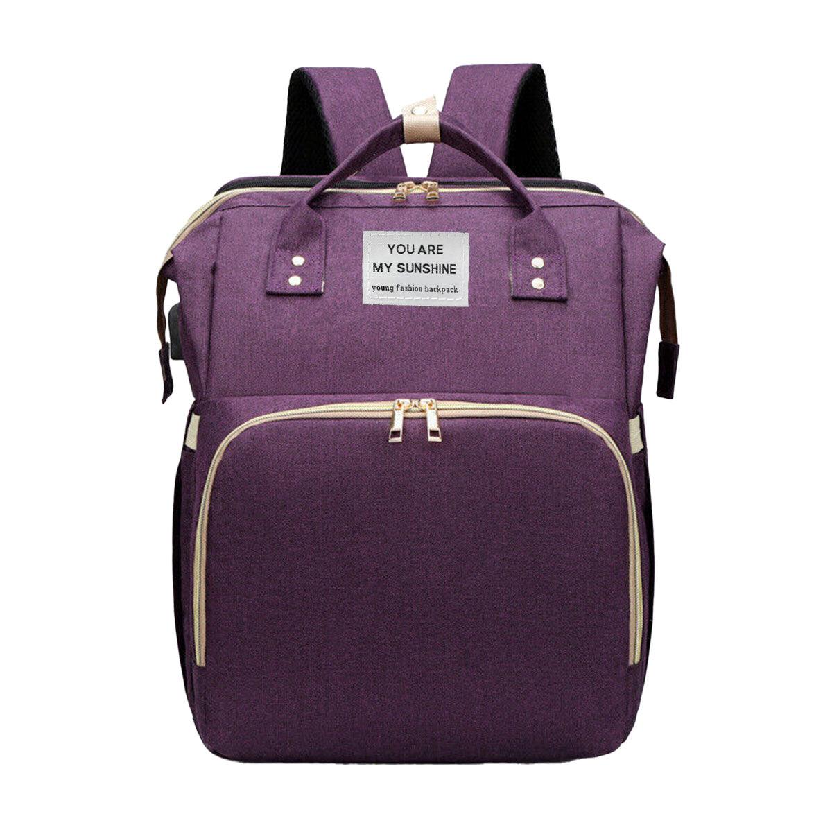 Foldable Travel Backpack with Portable Rest Mat - Grey