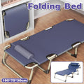 Premium Grey Multifunctional Folding Recliner Bed Lounge Chair 190x75cm 440lb Capacity