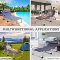 Premium Grey Multifunctional Folding Recliner Bed Lounge Chair 190x75cm 440lb Capacity