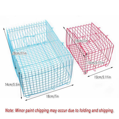 Collapsible Wire-Frame Pet Transport Cages - Small (5.11x7x5.11 in) & Large (7x11x5.5 in) - 10pcs
