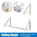 Mini Wall Hanging Retractable Clothes Drying Rack Space Saving Laundry Hanger - D - SuperSaverAU - view 1