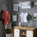 Mini Wall Hanging Retractable Clothes Drying Rack Space Saving Laundry Hanger - D - SuperSaverAU - view 3
