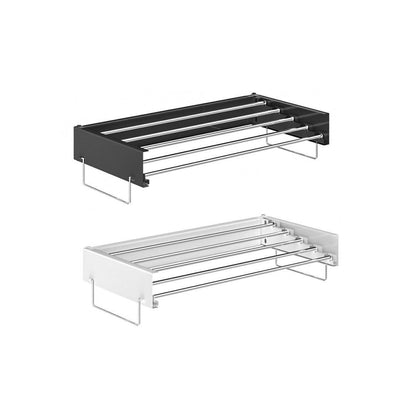 Invisible White Wall-Mounted Foldable Clothes Drying Rack