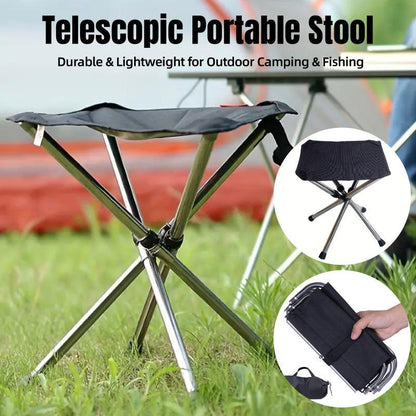 Lightweight Telescopic Folding Stool for Camping and Fishing