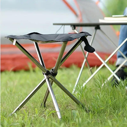 Lightweight Telescopic Folding Stool for Camping and Fishing