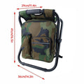 Premium Green 2 in 1 Folding Camping Chair Backpack Outdoor Stool 150kg Capacity