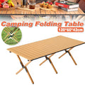 Premium 120x60cm Folding Picnic Camping Table Yellow Wood Grain Outdoor