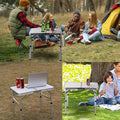 Premium Portable Folding Camping Table Adjustable Height Aluminium Outdoor Picnic Desk