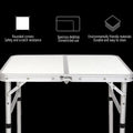 Premium Portable Folding Camping Table Adjustable Height Aluminium Outdoor Picnic Desk