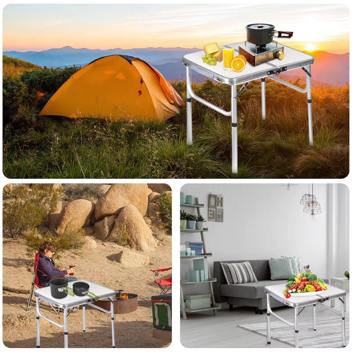 Premium Portable Folding Camping Table Adjustable Height Aluminium Outdoor Picnic Desk