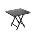 Premium 60x60cm Folding Dining Table Dark Woodgrain Compact Space Saving