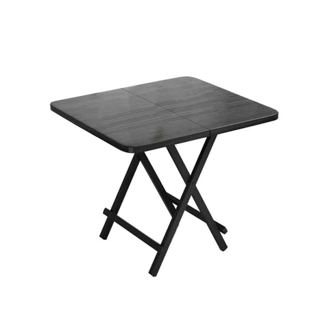 Premium 60x60cm Folding Dining Table Dark Woodgrain Compact Space Saving