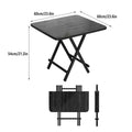 Premium 60x60cm Folding Dining Table Dark Woodgrain Compact Space Saving