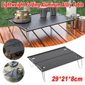 Premium Mini Aluminium Alloy Folding Camping Table Black 29x21cm