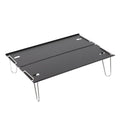 Premium Mini Aluminium Alloy Folding Camping Table Black 29x21cm