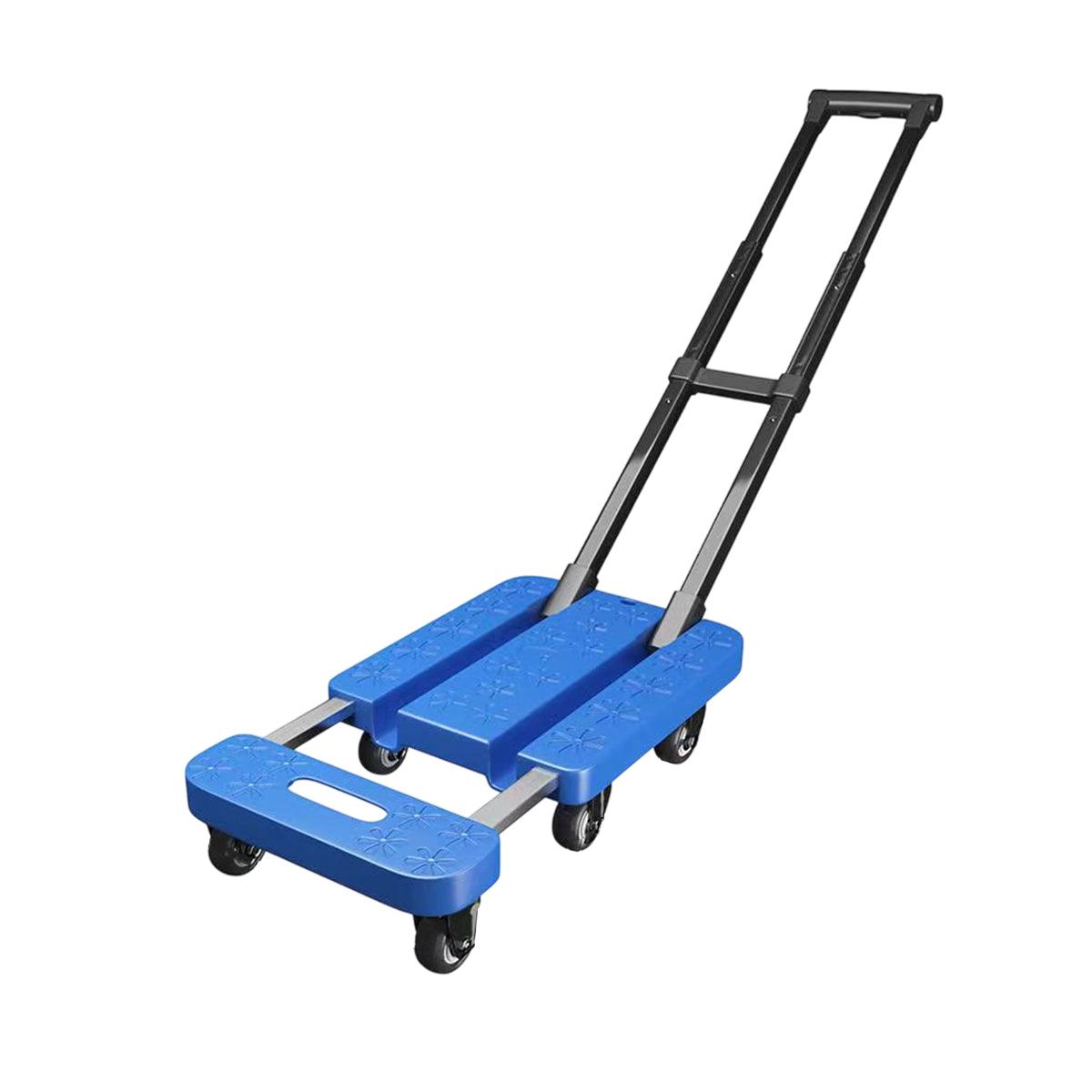 Premium Folding Platform Trolley with Telescopic Handle & 6-Wheel System