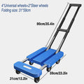 Premium Folding Platform Trolley with Telescopic Handle & 6-Wheel System