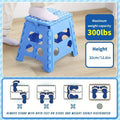 Premium White Portable Folding Plastic Stool 13 Inch 300lb Capacity