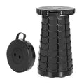 Premium Retractable Folding Camping Stool - Black