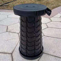 Premium Retractable Folding Camping Stool - Black