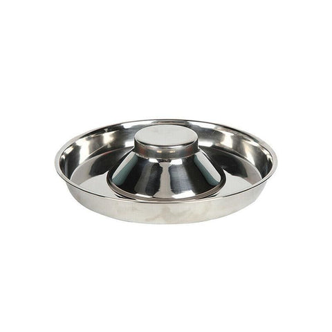 Premium Stainless Steel Slow Feeder Pet Bowl – Silver Small