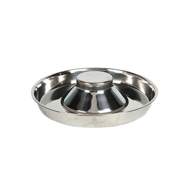 Premium Stainless Steel Slow Feeder Pet Bowl – Silver Small