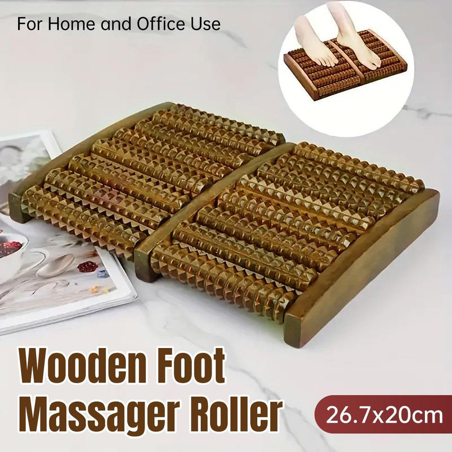 Premium Wooden Foot Roller Massager for Acupoint Arch and Sole Relaxation