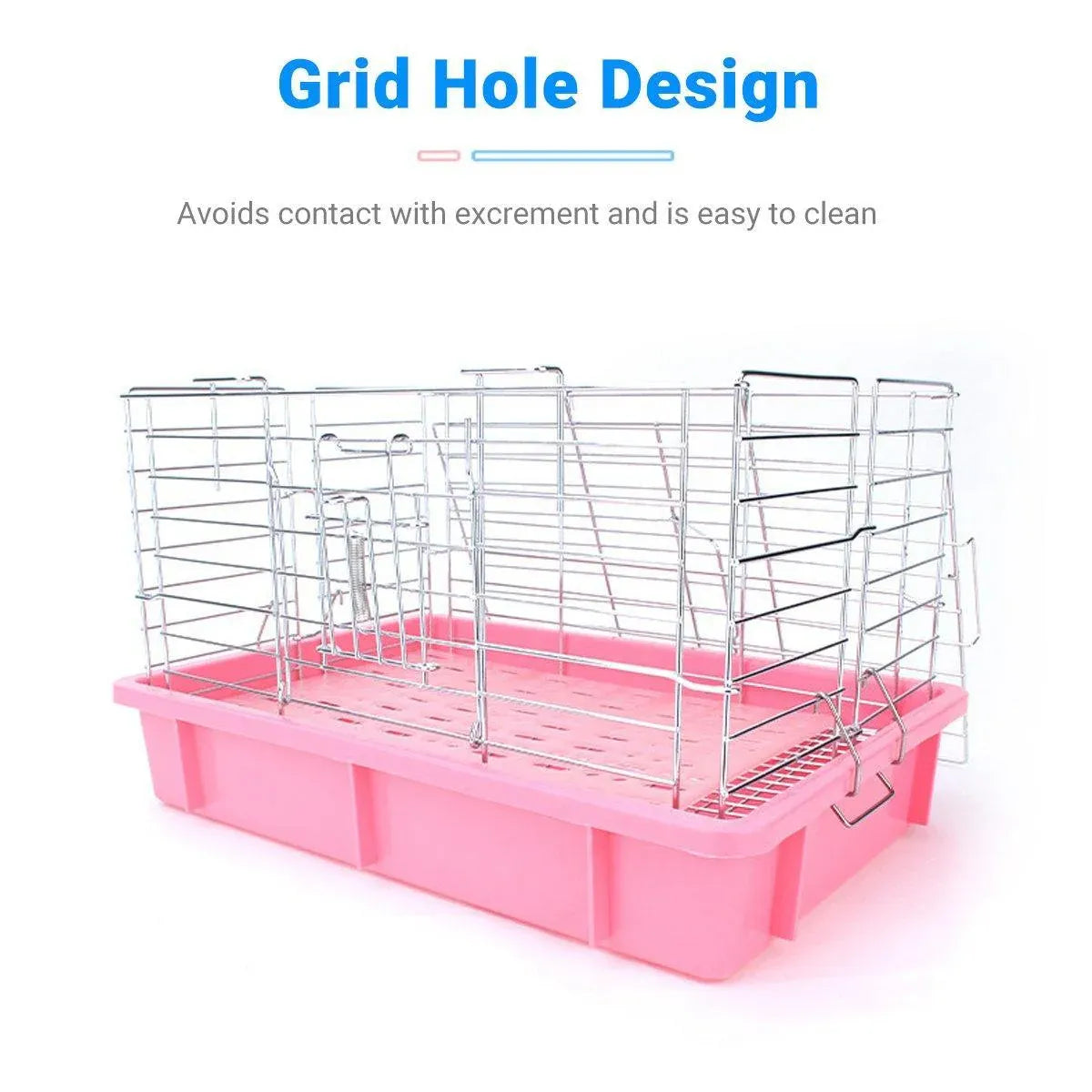 Premium Rabbit Foot Mats 2pcs TPE Cage Pads - Pink