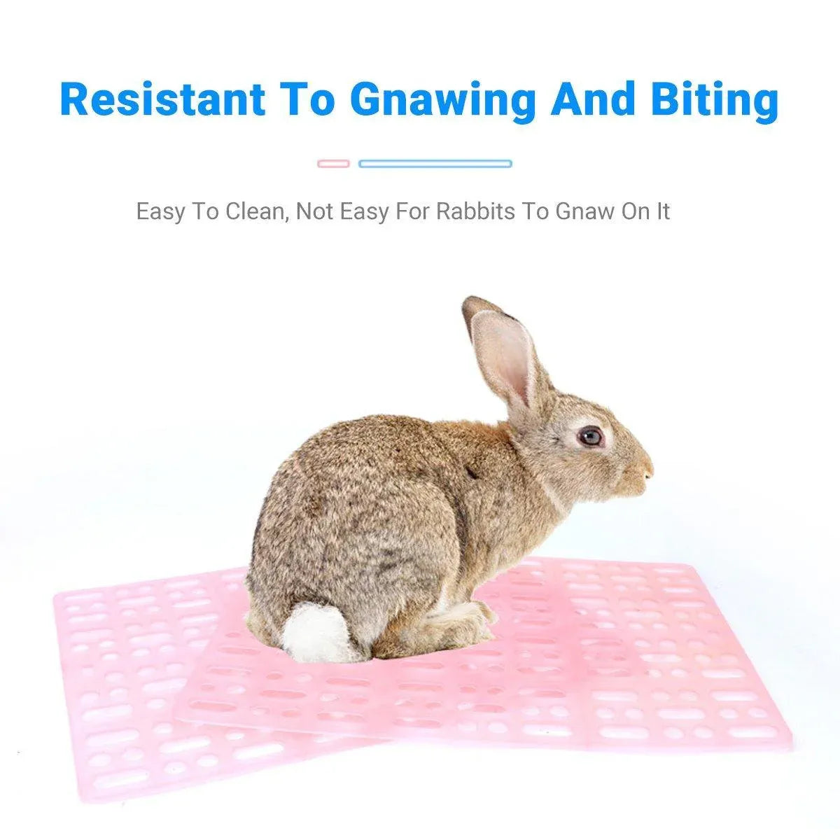 Premium Rabbit Foot Mats 2pcs TPE Cage Pads - Pink