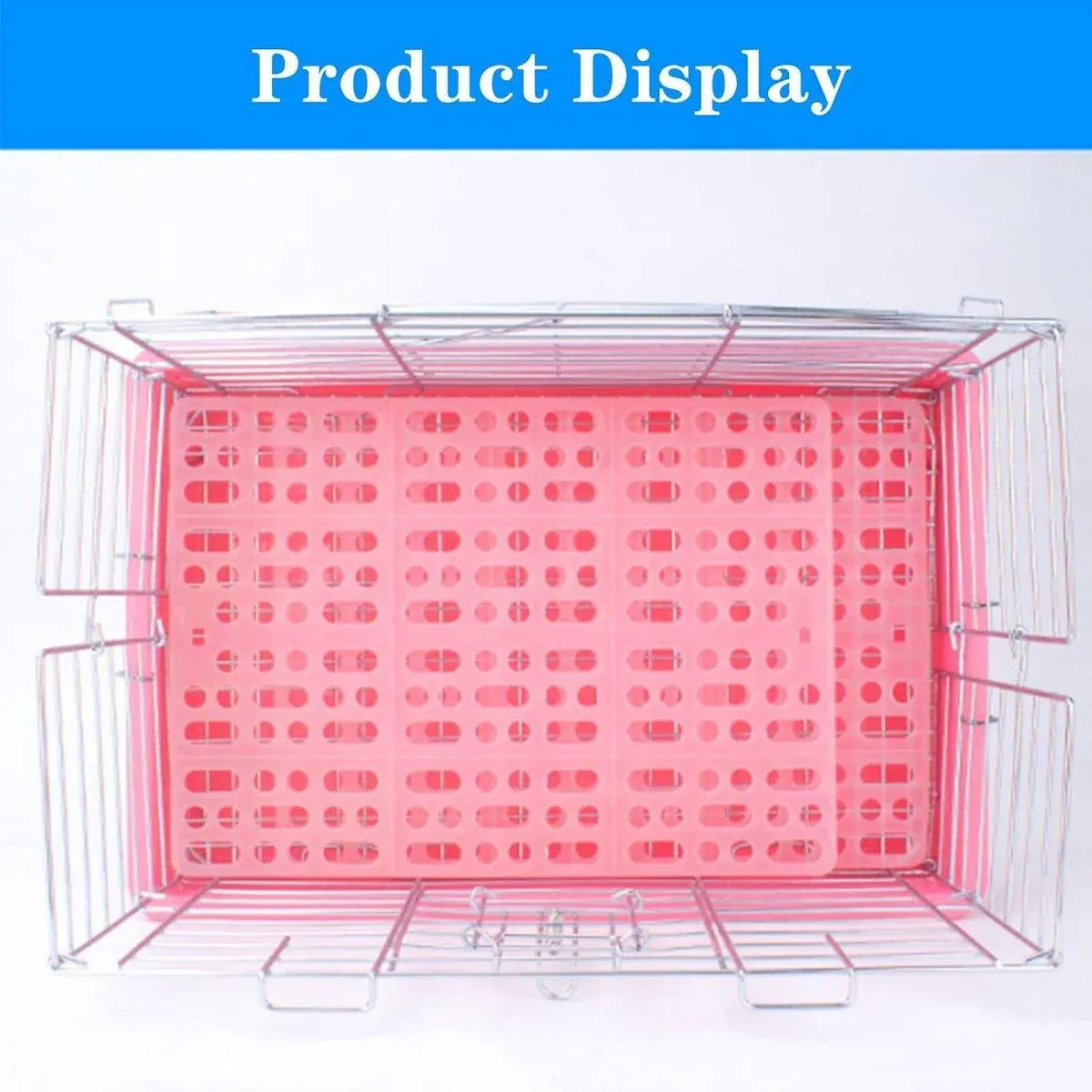 Premium Rabbit Foot Mats 2pcs TPE Cage Pads - Pink