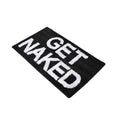 Non-Slip Absorbent Bathroom Floor Mat 60cm x 40cm Microfiber Black "Get Naked" - SuperSaverAU - view 1