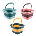 Premium Pink Foldable Foot Spa Pedicure Tub with Textured Massage Base and Handle