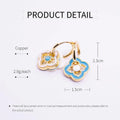Premium AIMALL Natural Shell Four Leaf Clover Earrings