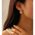 Premium AIMALL Natural Shell Four Leaf Clover Earrings