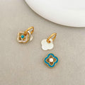 Premium AIMALL Natural Shell Four Leaf Clover Earrings