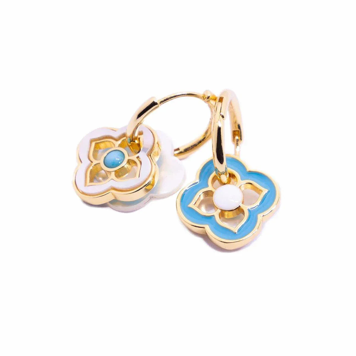 Premium AIMALL Natural Shell Four Leaf Clover Earrings