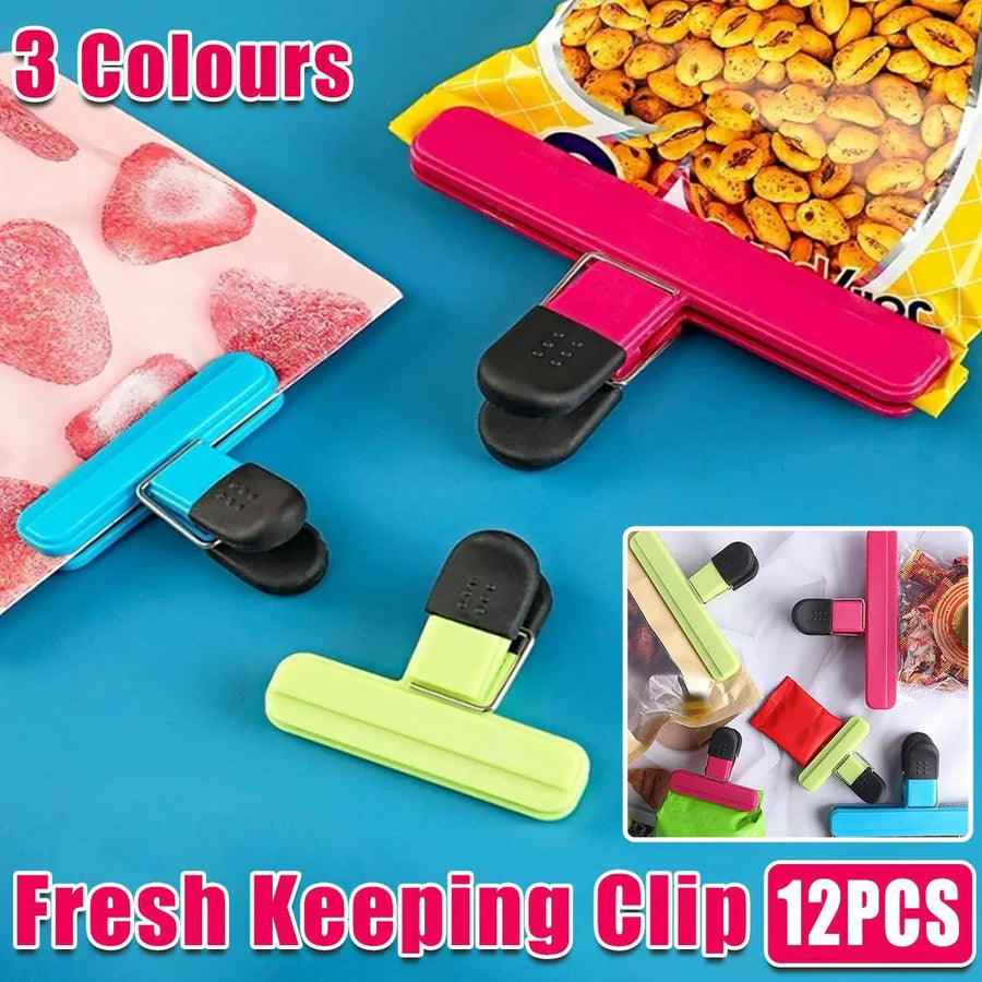 Premium Plastic Food Storage Sealing Clips – 12 Pack