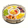 Premium 6-Compartment Rotating Snack Box – with Lid