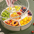Premium 6-Compartment Rotating Snack Box – with Lid