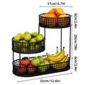 Premium Gold 3 Tier Metal Fruit Basket Snack Storage Rack Coffee Table Organiser