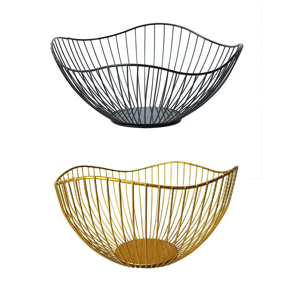 Large Iron Fruit Storage Basket - Elegant Home Decor