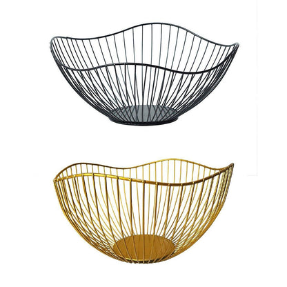 Large Iron Fruit Storage Basket - Elegant Home Decor