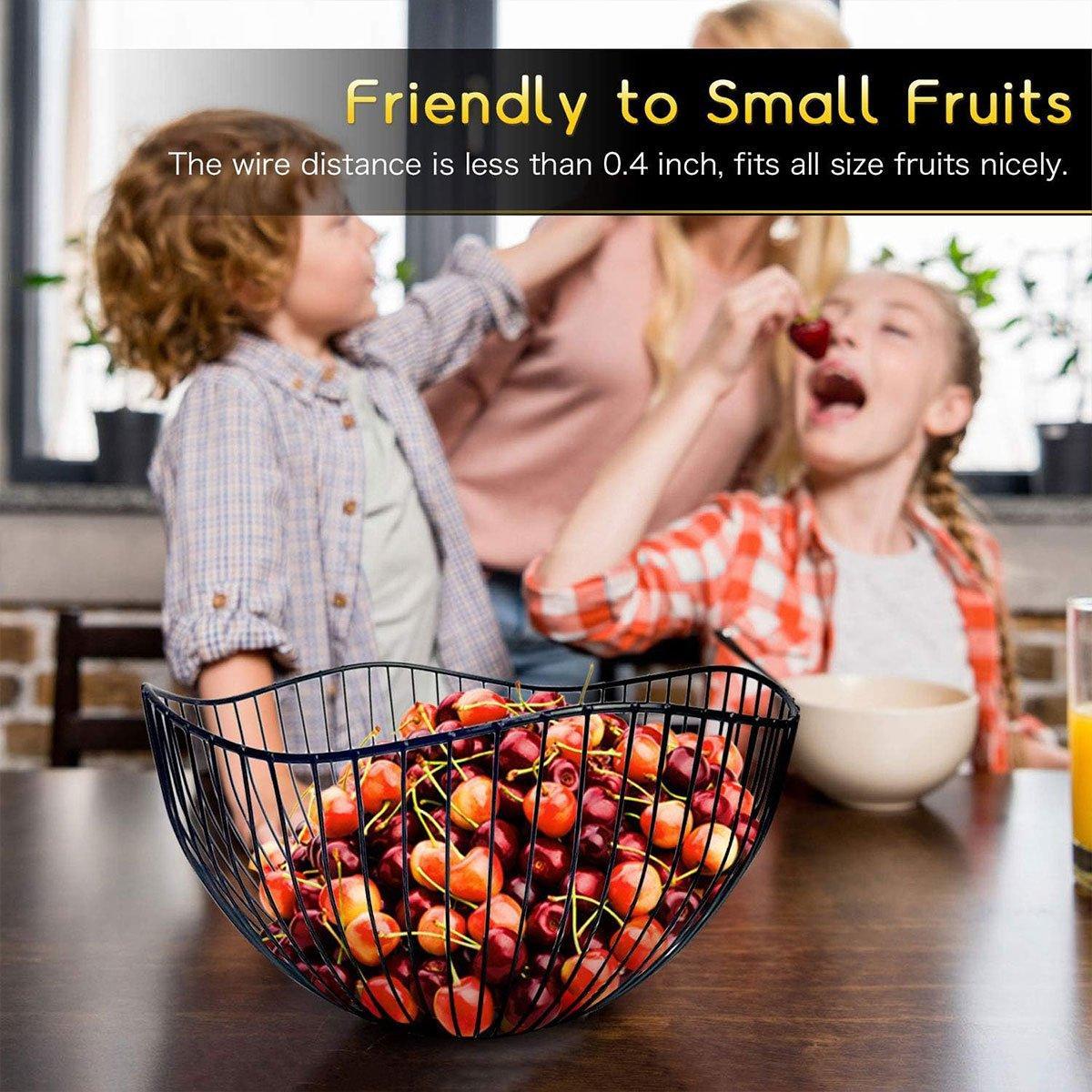 Large Iron Fruit Storage Basket - Elegant Home Decor